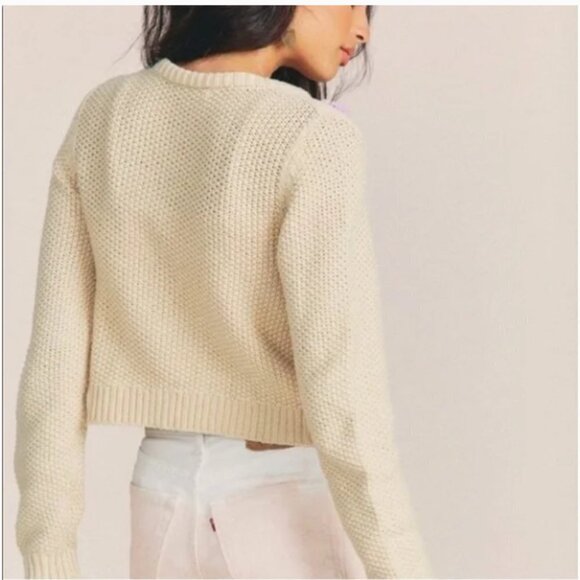 LoveShackFancy Briallon cardigan oatmeal - Picture 6 of 9